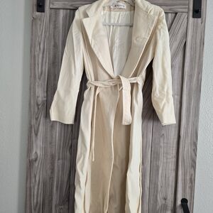 Elegant Cream Trench Coat